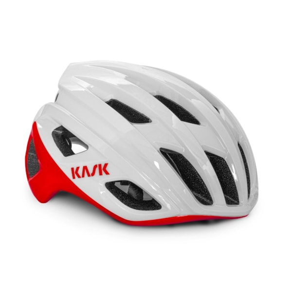 Capacete de ciclismo kask mojito cubed wg11 branco e vermelho - tam m 