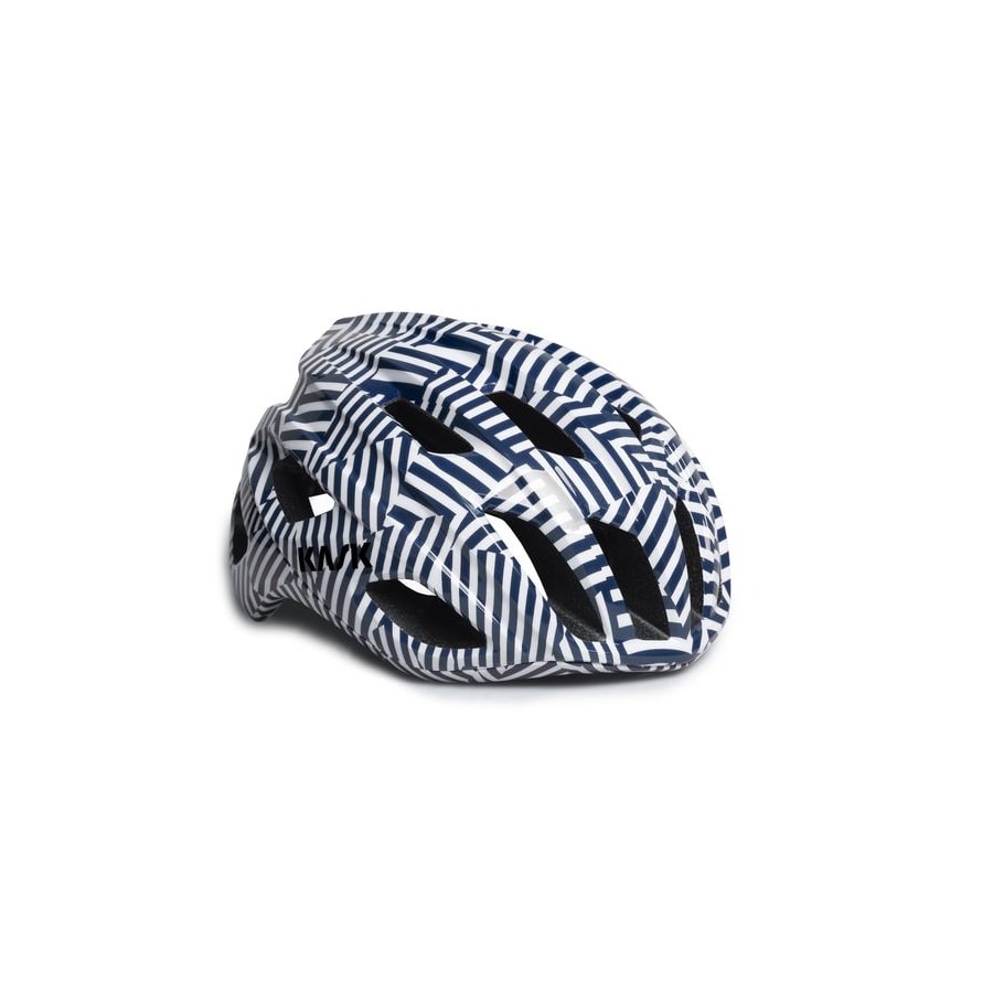 Capacete kask mojito  wg11, listas azul esc. e branco - m