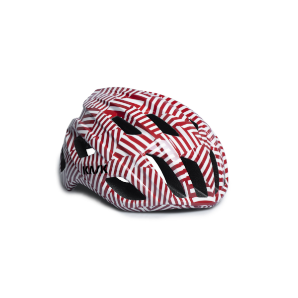 Capacete kask mojito  wg11, listas vermelho e branco - m