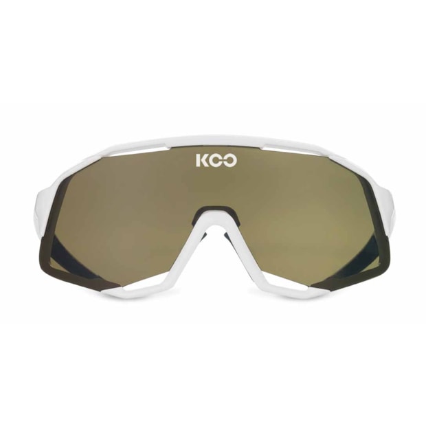 Oculos koo demos armação branca e lente marrom