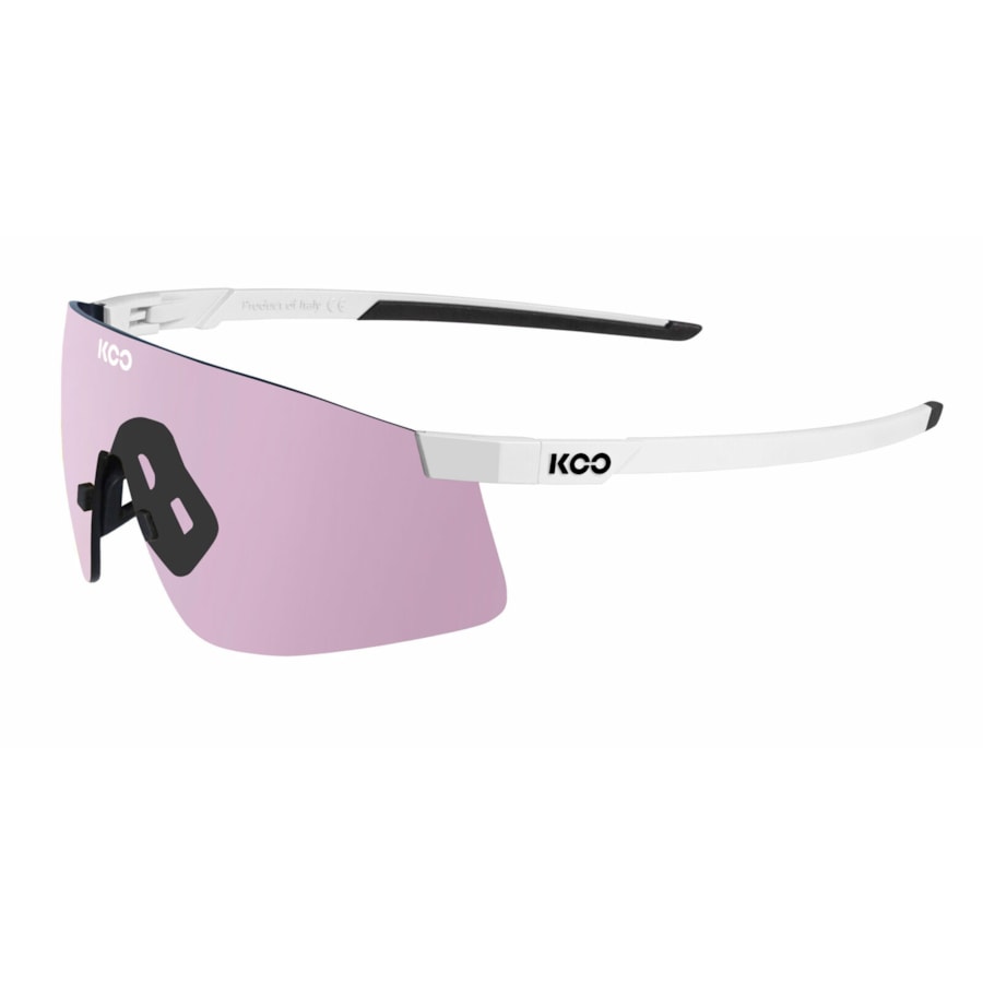 Oculos koo nova armação  branca fosca e cor da lente rosa fotocromatica