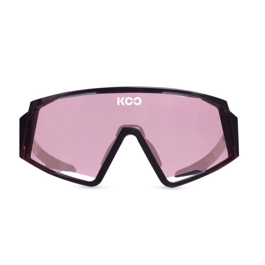 Oculos koo spectro armação preta e lente rosa fotocromatica