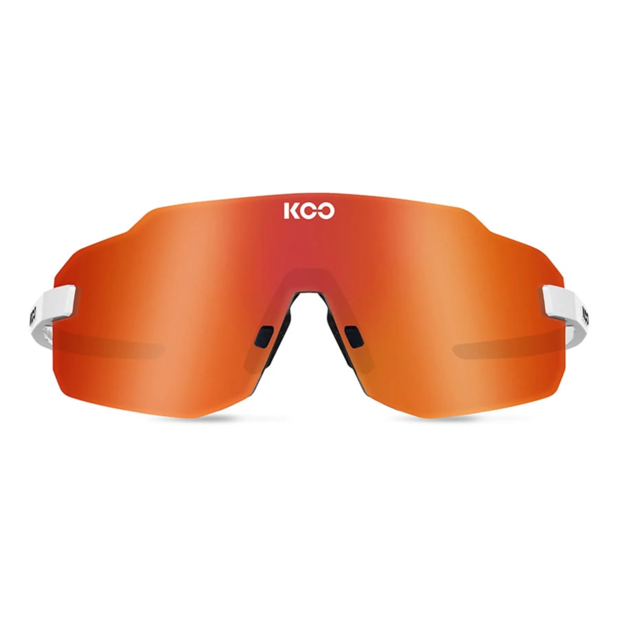 Oculos koo supernova armação branca e lente vermelha espelhada