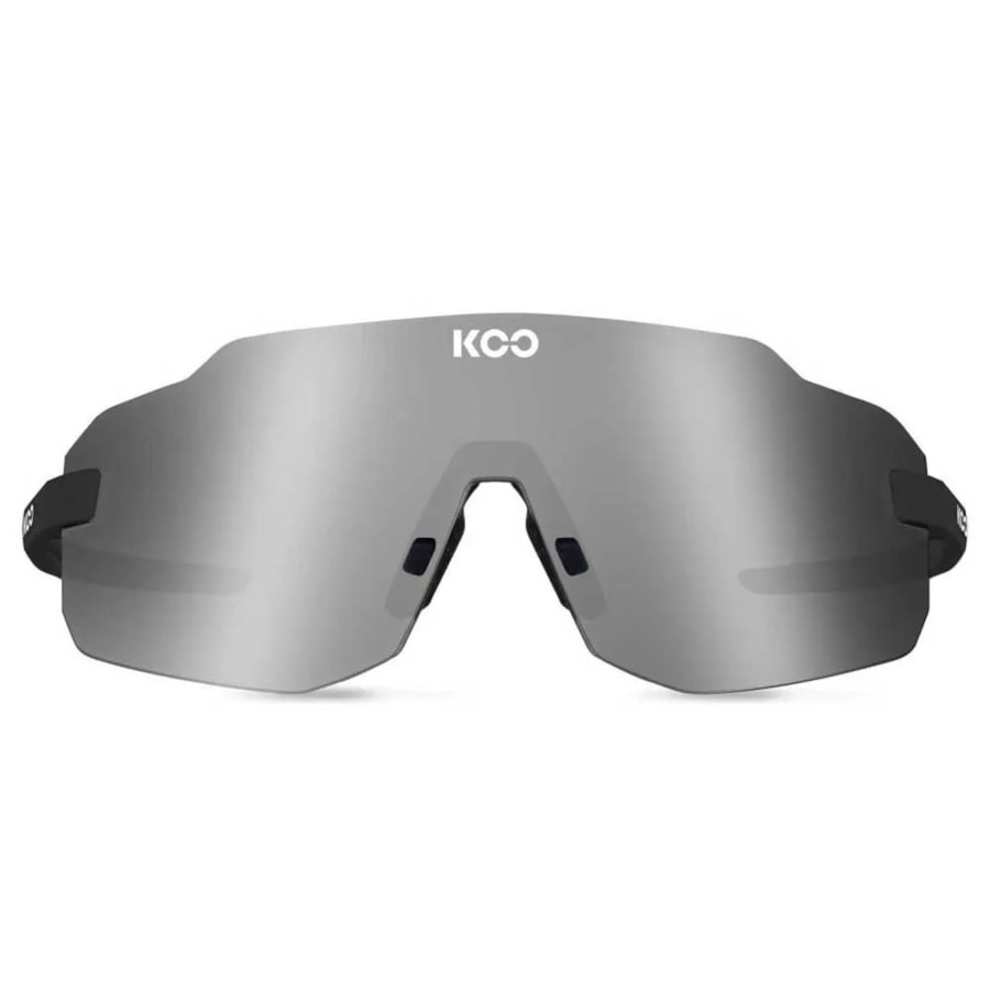 Oculos koo supernova armação preta fosca e lente super prata espelhada