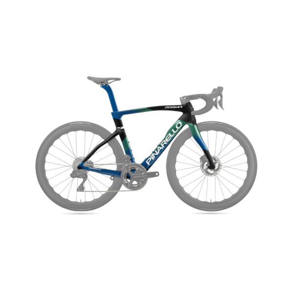 Quadro de carbono pinarello dogma f disc 51,5 nebula green blue