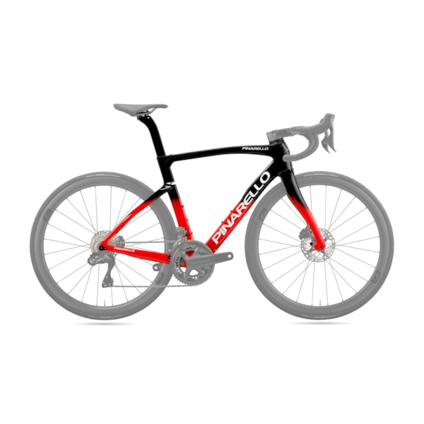 Quadro de carbono pinarello f9 51,5 fastest red - preta e vermelha 