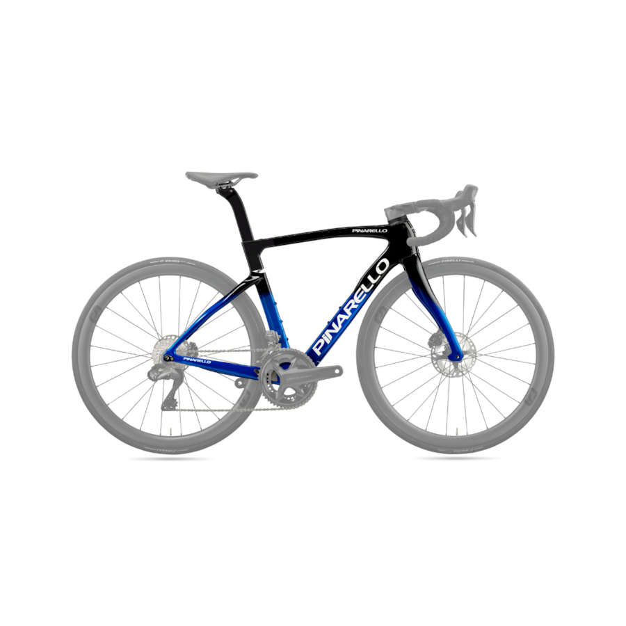 Quadro de carbono pinarello f9 53 fastest blue - preta e azul  s/n: 